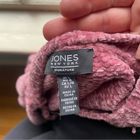 LIKE NEW Jones NY Mauve Pink Super Soft Knitted Comfy Long Sleeve Sweater Cozy - Picture 4 of 4